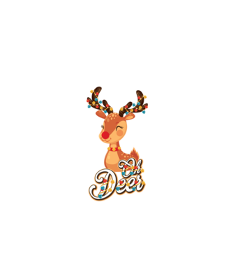 Oh deer minta fekete pólón