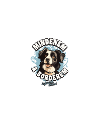 Mindenem a borderem minta fekete pólón