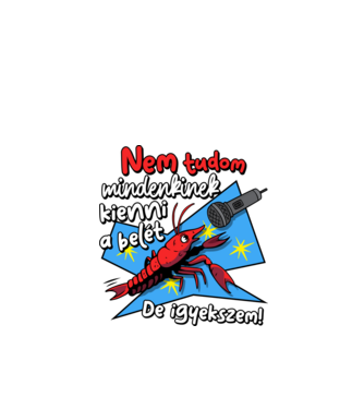 Rák interjún minta fehér pólón