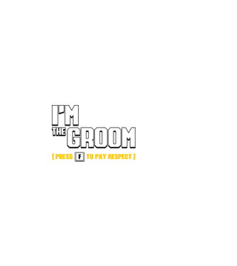 I'm the Groom [press F to pay respect] minta sötétkék pólón