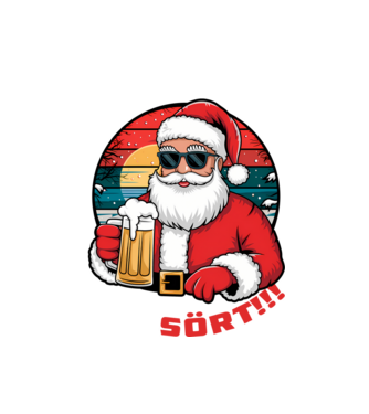 Ho ho hozz még sört karácsonyi fekete pólóra minta fehér pólón