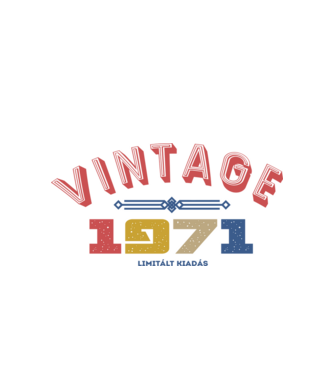 vintage 1971 minta fehér pólón