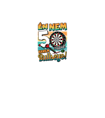 Darts Szülinap 50 éves minta fekete/piros pólón
