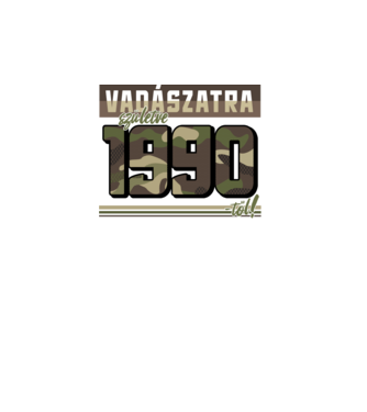 Vadászatra születve 1990-től! minta türkiz pólón
