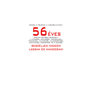 56 éves elmúlt minta fehér pólón
