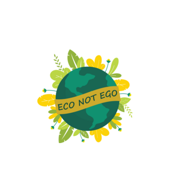ECO NOT EGO minta fehér pólón