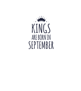 Kings are born in - September minta szürke/fekete pólón