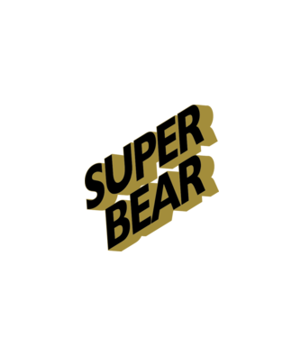 Super Bear minta fehér pólón
