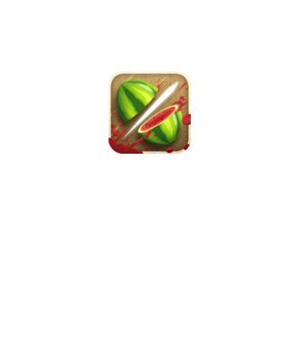 Fruit Ninja Ikon minta fehér pólón