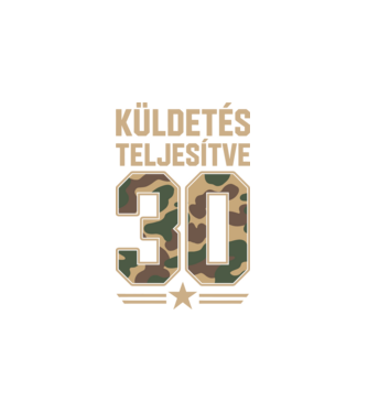 Küldetés teljesítve 30 minta fehér pólón