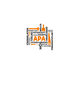 Apa mozaikszavas minta fehér pólón