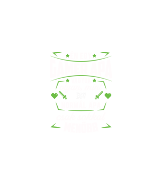 Menő Gamer apa minta fekete pólón