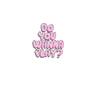Do you wanna play? minta fehér/piros pólón
