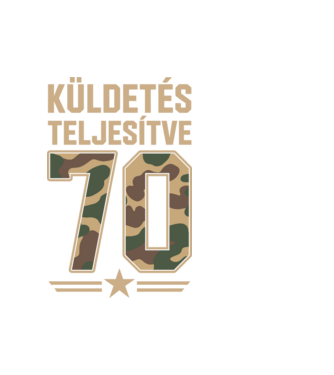 Küldetés teljesítve 70 minta fehér pólón