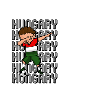 Hungary Hungary Dab szurkolói póló minta világoskék pólón