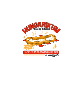 Lángos Hungarikum minta világos rózsaszín pólón