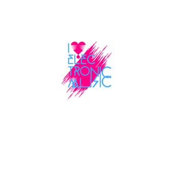 I Love Electronic Music minta fehér pólón