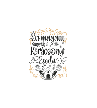Karácsonyi csoda minta fehér pólón