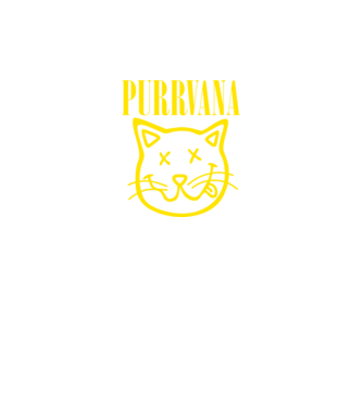 PURRVANA minta fekete pólón