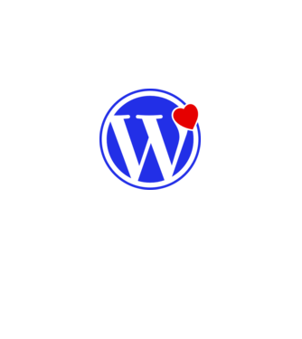 iLove WP minta fehér pólón