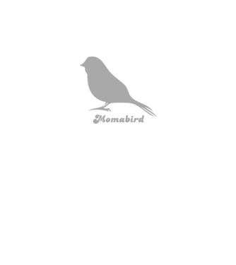 Momabird minta fekete pólón