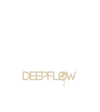 DeepFlow minta sötétkék pólón