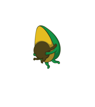 Avocado minta fehér pólón