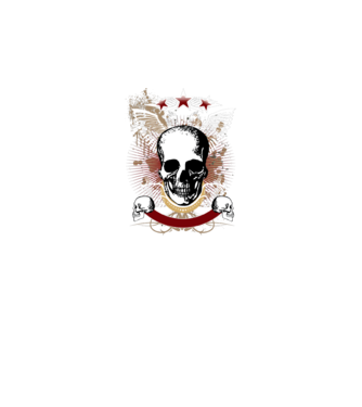 Angelskull sötétalap minta fekete pólón