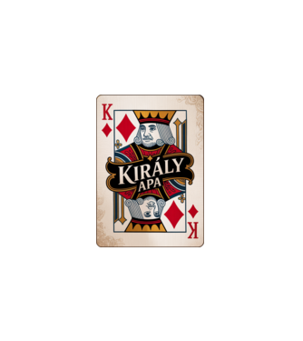 Király Apa minta fekete pólón