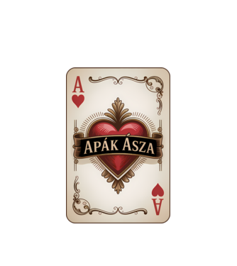 Apák Ásza minta fehér pólón