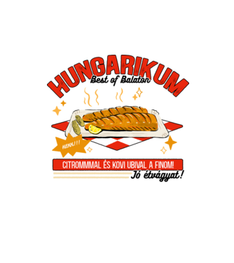 Hekk Hungarikum minta homokszín pólón