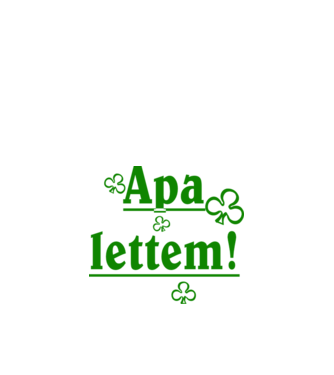apa lettem minta fehér pólón