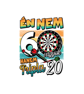 Darts Szülinap 60 éves minta fehér pólón