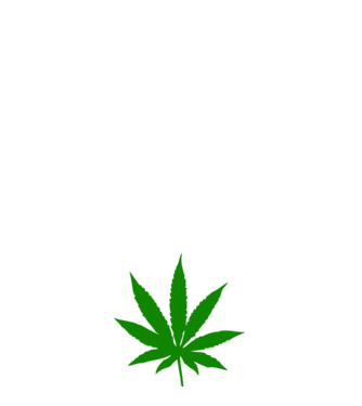 Cannabis minta sötétkék pólón