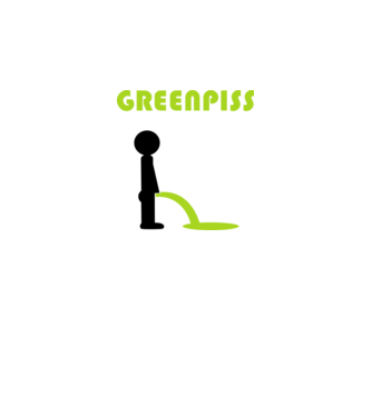 greenpiss minta fekete pólón