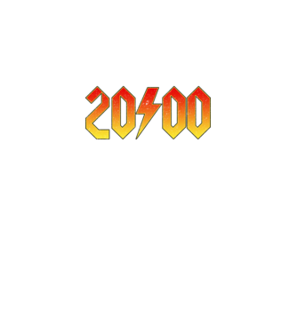 Rock születésnap 2000 JANUÁR minta fekete pólón