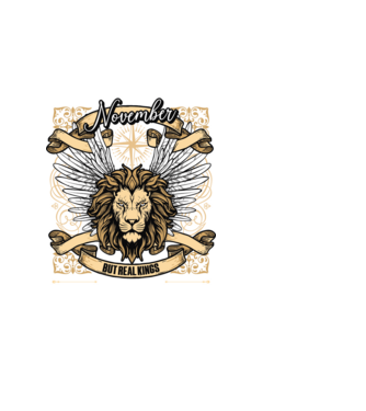 KINGS ARE BORN 1975 - NOVEMBER minta fekete pólón