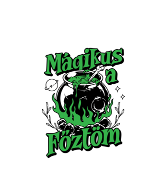 Boszorkánykonyha minta fehér pólón