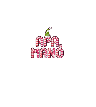Apa Manó minta fekete pólón