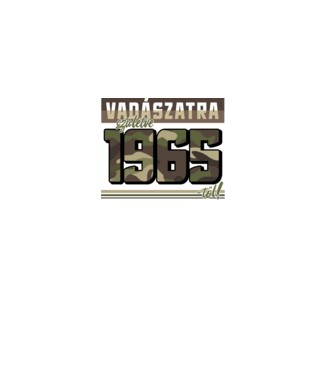 Vadászatra születve 1965-től! minta fekete pólón