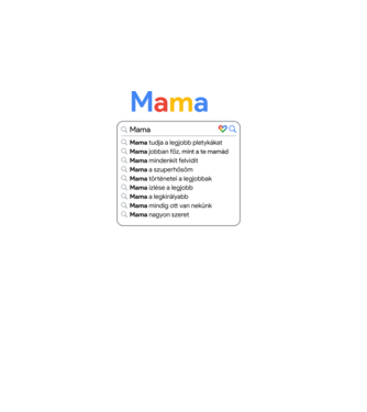 Google keresés MAMA minta fekete pólón