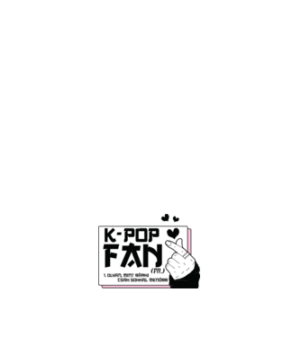 K-POP FAN minta fehér pólón