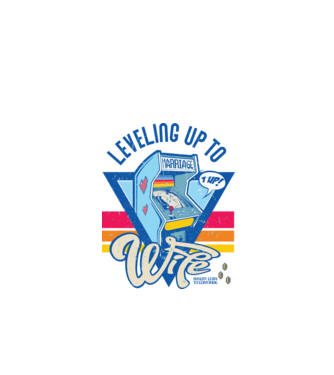 Retro gamer engaged level up to wife minta almazöld pólón
