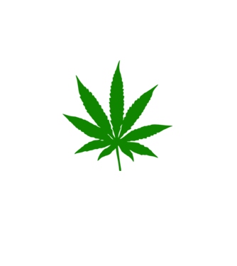 Cannabis minta fekete pólón