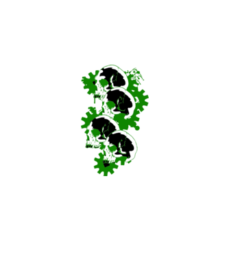 Skull_and_Gears_T_shirt_design_by_humanwurm minta világoskék pólón