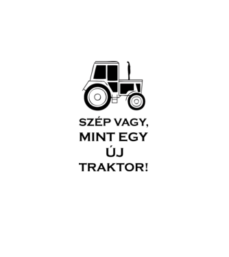 új traktor minta szürke pólón