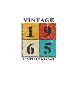 Vintage limitált - 1965 minta fehér pólón