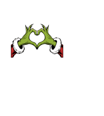 Szeretem a karácsonyi páros pólókat Grinch Fekete pólóra angol minta fehér pólón