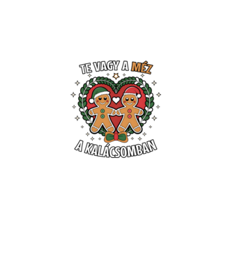 Te vagy a méz a kalácsomban Páros minta fekete pólón