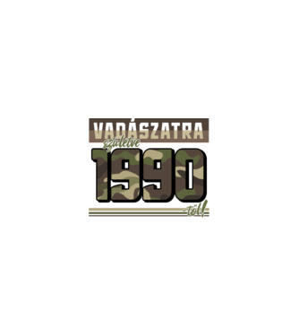 Vadászatra születve 1990-től! minta homokszín pólón